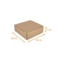 Präsentationsbox aus Kraft écru 20x20x7cm, Karton mit 50 Stück