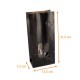 Borsa SOS di carta con finestra, 13,5+7,5x31,5 cm, kraft nero, confezione da 100