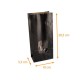 SOS-Tasche aus Papier mit Fenster, 10+5.5x28.5cm, Kraft schwarz, 100er-Packung
