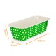Molde para tartas 54x158x50mm, verde con lunares blancos, inserto de PE blanco, paquete de 80