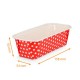 Molde para tartas 54x158x50mm, rojo con lunares blancos, inserto de PE blanco, paquete de 80