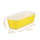 Molde para tartas 54x158x50mm, amarillo con lunares blancos, PE int. blanco, paquete de 80