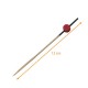 Plettro di bambù Rosso e nero, 12 cm, confezione da 200