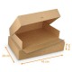Schachtel für Feinkost-Tabletts aus braunem Kraftpapier 43x29x6cm, mit Einkerbungen, 25er-Pack