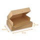Schachtel für Feinkost-Tabletts aus braunem Kraftpapier 35x26x6cm, mit Einkerbungen, 25er-Pack