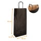 Flaschentasche schwarz, für 2 Flaschen, 18+8x39cm, Karton mit 200 Stück