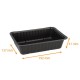 Vassoio nero sigillabile Alphacel in PP, 192x137x41mm, 750cc, scatola da 1200