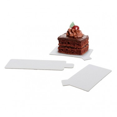 Supporto in cartone rettangolare "Porcelaine" con linguetta