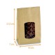 Bolsa SOS kraft marrón con ventana 16x7x21,5cm, paquete de 100