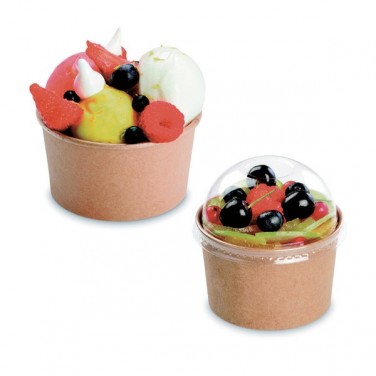 Coupe a dessert en carton brun