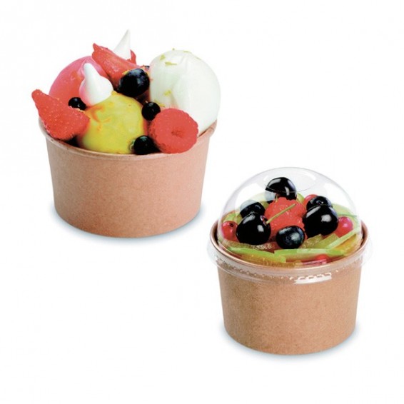 Ciotola da dessert in cartone marrone
