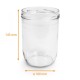 Tarro de cristal liso 870ml, ø100mm h.145mm, paquete de 20