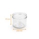 Tarro de cristal liso 260ml, ø82mm h.70mm, paquete de 30