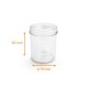 Tarro de cristal liso 220ml, ø70mm h.80mm, paquete de 30