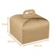 Griffschachtel aus braunem Kraftpapier 24,5x24,5x13cm, Ecru, Karton mit 50 Stück