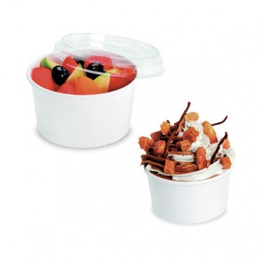 Coupe a dessert en carton blanc