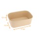 Rectangular cardboard tray Kraft / PP, 17.2x12x5.7cm, 800ml, box of 300