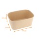 Rectangular cardboard tray Kraft / PP, 17x12x7.5cm, 1000ml, box of 300