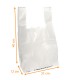 Bolsa de plástico LDPE 21x6/6x40cm, 50 µ de grosor, blanco, caja de 1000