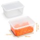 Vaschette rettangolari serie 690 con coperchi separati 1500 gr, Scatola da 300