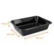 Vassoio CPET nero, 145x106x40mm, 1 scomparto, scatola di 864