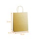 Kraftsack Griff farbige Schnur Gold, 18+8x22cm, Karton mit 300 Stück