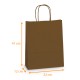 Kraftsack Griff farbige Schnur Schokolade, 32+12x41cm, Karton mit 200 Stück