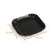 Mini-Pappteller quadratisch 55x55 mm, Schwarz , 100er-Packung