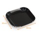 Mini-Pappteller quadratisch 88x88 mm, Schwarz, 100er-Packung