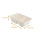 Schale aus Zuckerrohrschnitzel 2 Fächer, 700ml, 178x127x55mm, Karton mit 400 Stück