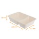 Schale aus Zuckerrohrschnitzel 2 Fächer, 1350ml, 232x167x55mm, Karton mit 400 Stück