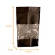 Luftdichte Reißverschlusstasche - Doypack mit Fenster PP 16+8x27cm 1000ml Schwarz, 100er-Packung