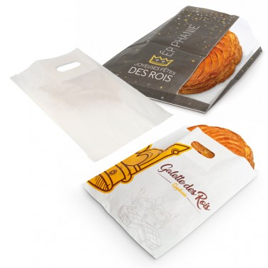 Sacchetto per wafer "Plaisir" in kraft sbiancato
