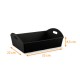 Cesta de presentación de cartón con asas, 32x22x8,5cm, corrugado negro, caja de 30