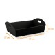 Cesta de presentación de cartón con asas, 37x27x10cm, corrugado negro, caja de 30