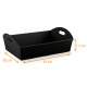 Cesta de presentación de cartón con asas, 43x30x11cm, negro ondulado, caja de 30
