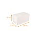 Caja de troncos blanca 20x11x11cm, con muescas, paquete de 25