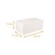 Caja de troncos blanca 25x11x11cm, con muescas, paquete de 25
