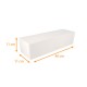 Caja de troncos blanca 40x11x11cm, con muescas, paquete de 25