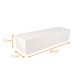 Caja de troncos blanca 50x11x11cm, con muescas, paquete de 25