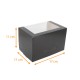 Cassetta per tronchi con finestra con tacche, nero, 17x11x11cm, confezione da 25