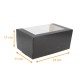Cassetta per tronchi con finestra con tacche, nero, 25x11x11cm, confezione da 25