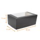 Cassetta per tronchi con finestra con tacche, nero, 30x11x11cm, confezione da 25