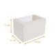 Cassetta per tronchi con finestra con tacche, bianco, 17x11x11cm, confezione da 25
