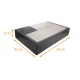 Caja bandeja para catering con ventana y muescas, 29x20x8cm, negro, paquete de 25
