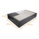 Caja bandeja para catering con ventana y muescas, 43x29x8cm, negro, paquete de 25