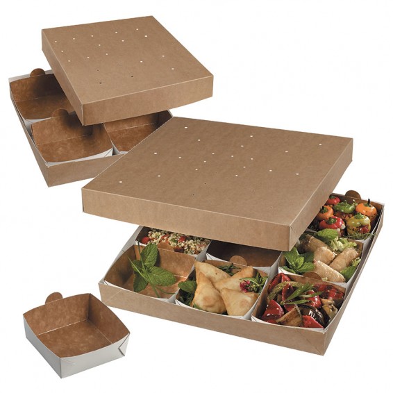 Modulo-Box aus braunem Kraftpapier