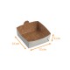 Modulo-Box aus braunem Kraftpapier 12x12x4cm, Schalenformat, 20er-Pack