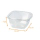Insalatiera vaschette di cristallo quadrate profonde, 500cc, 12x12x7cm, scatola da 500