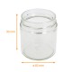 Tarro de cristal liso Profundo 330/410ml, ø82mm h.95mm, paquete de 20